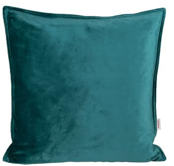 beties - Samt&Sonders-Serie - Kissenhülle ca. 40x40 cm; in Petrol mit dekorativer Jeansnaht aus deutschem Unternehmen in hochwertiger Qualität