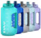 ZULU Goals Wasserflasche, 1,8 l, mit motivierender Zeitmarkierung, Strohhalm-Ausguss und Tragegriff, perfekt für Fitnessstudio, Zuhause und Sport, Aquaviva