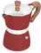 Pot 3 Tazze, Caffettiera Italiana Classica in Alluminio, Caffettiera Portatile con Manico Antiscottatura per Cucina, Campeggio, Ufficio (Rosso)
