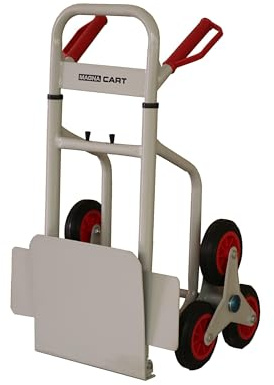 Magnacart Sackkarre 120KG - Stahl - 66 x 48 x 112,5 cm - Klappbare Plattform - 6 Räder - Silber