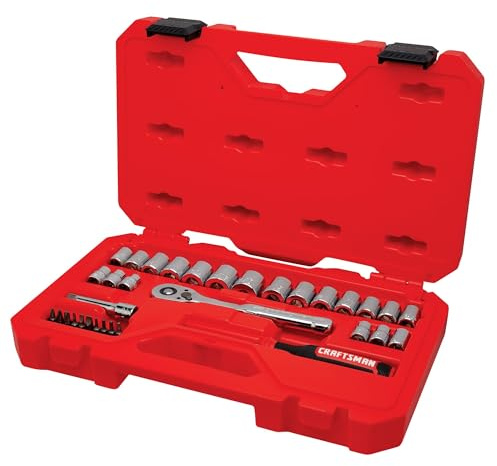 CRAFTSMAN Mechanics Tool Set, 33 Piece, 3/8 Inch Drive SAE/Metric (CMMT12113)