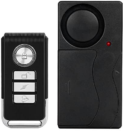 Shkalacar 110dB Kabelloser Fahrradalarm, Vibration Motion Sensor Alarm mit Fernbedienung, 10-stufige Empfindlichkeit einstellbar, Sicherheitssensoren für Motorrad Ebikes Roller Auto