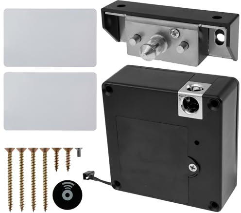 RFID Locks Smart Hidden Cabinet Lock Keyless Electronic Drawer Lock for Children Proof, No Drill Invisible Cupboards Lock with 2 RFID Cards for 1.5 inch Thick Door