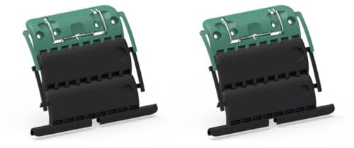 Ensemble de 2 attaches verrou ZF Clicksur H875E pour tablier de volet roulant - Fixation sécurisée pour volets roulants - Verrou automatique 2 maillons - Attache clipsable de sécurité anti-effraction