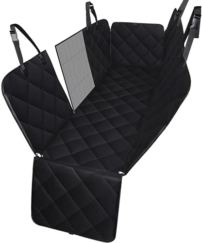Retoo Hundfilt för bil, 137,5 x 218 cm, bagageskydd med sido- och lastkantskydd, vattentät reptålig skyddsmatta för hundar, halkfri, lätt att rengöra