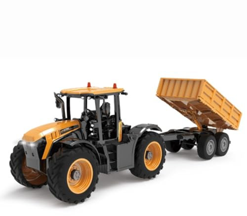 JCB ferngesteuerter Bauernhoftraktor im Maßstab 1:16 RC Fahrzeug mit Lichtern & Sounds