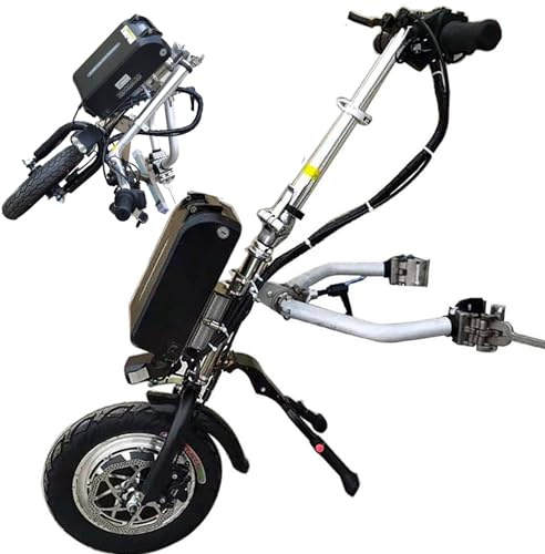 HpLNDas 500W Handbike Elettrica per Sedia a Rotelle, Propulsore Anteriore Elettronico Anteriore per Carrozzina, Dispositivo Traino Carrozzina, 3 velocità, Batteria 48V 17 Ah, Autonomia 70 Km,A15Ah
