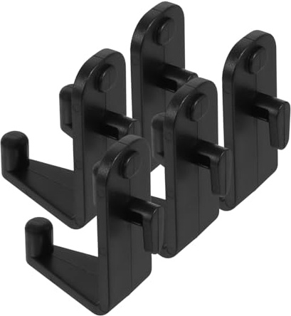 OUNONA 5 piezas Gancho Ajustable para Panel Perforado Negro de Resistente y Versátil para Cocina Oficina y Escritorio de Fácil Instalación y Protección del Tablero