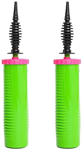 2Pcs Balloon Pump Hand Manual Inflator, Portable Balloon Pump Blower for Party Decoration Balloons-Arch Kit (Green)