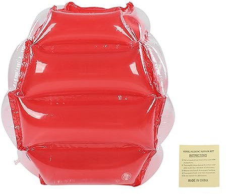 MNDPOAATY Pelota de Burbuja Inflable, Pelota de Rebote con Burbujas para niños y Adultos, Pelota de colisión de Cuerpo de PVC Segura con diseño aerodinámico para pícnic Familiar, Acampada y (Roja)