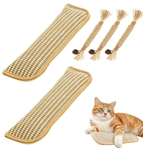 5 stycken kattmyntleksaker, med 3 stycken kattmyntpinnar för tandvård, 35 cm kattmynta kuddar, kattleksaker med Catnip, för interaktiv lek och tuggning av huskatter och kattungar