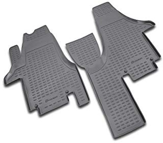 Element Passgenaue Gummimatten Fußmatten für VW Multivan Transporter T5, Multivan/ T6 2004-2020, Schwarz