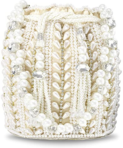 Aheli Indian Potli Bags Gift for Women Evening Bag Clutch Ethnic Bride Purse with Drawstring