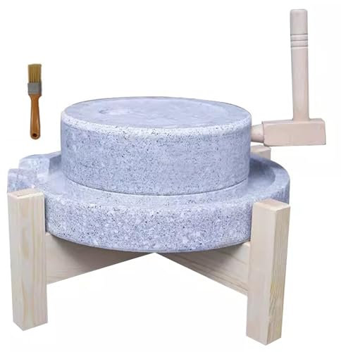 Mulino per Cereali Smerigliatrice di Pietra del Mulino Grano per Casa, Grandi Mulini Viventi di Campagna per Rettifica a Umido Secco, Farina/ Riso/ Noce Mosca Polverizer a Mano con Spazzola ( Size : 2