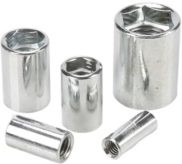 Rod Coupling Nuts M5 M6 M8 M10 M12 M16 Hexagonal Socket Nut Coupling Nut Lengthen Round Cap Column Joint Cylindrical Conversion Screw Nuts(M20X30X36(1PCS))