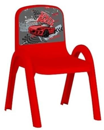 Genérico Silla Infantil - Envio 24h - 34x36x46 cm - Silla para niños de Interior o Exterior - Resistente y Ligera -Silla de Resina Plástico (Roja)