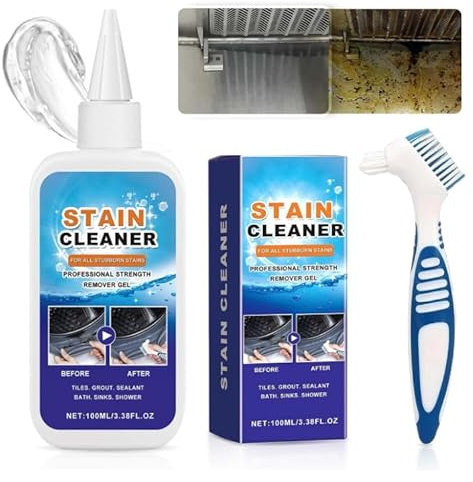 Gel détachant ménager, nettoyant pour lave-linge à chargement frontal, brosse de douche, détachant multifonction, nettoyant pour lave-linge, idéal pour carrelage, évier, cuisine et douche
