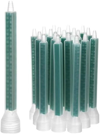 Cpolebev Buse de Mélange Époxy 24 Éléments, Embout de Buse de Mélange Statique pour Cartouches Adhésives 20 Pièces