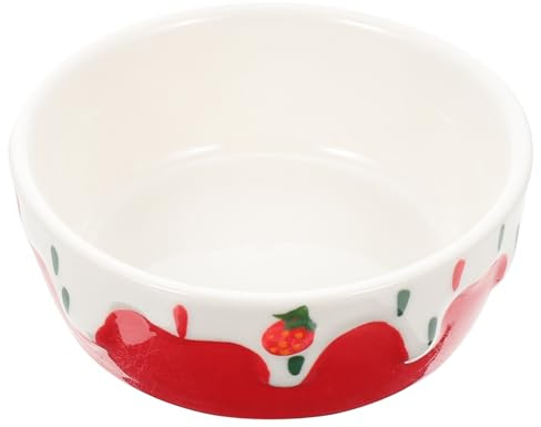 Gatuida Ceramic Rat Feed Bowl Thick Heavy Duty Guinea Pig Feeder Animal Food Dish for Hamster Bunny Rabbit with Tip Design Easy to Clean Pet Water and Food Bowl