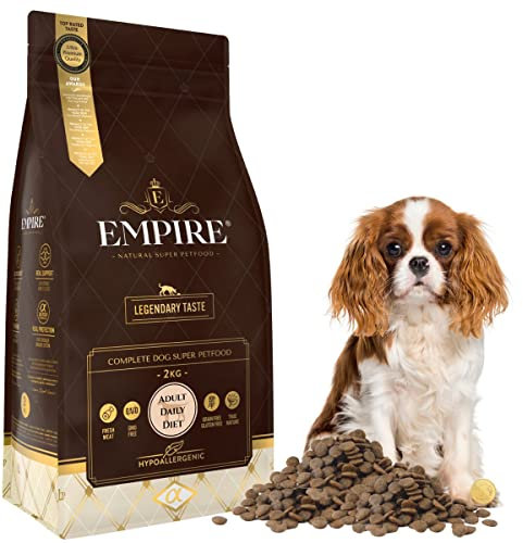 Empire Erwachsene Hunde Trockenfutter - 2kg - Neue Hundefutter Trocken Getreidefrei - Kleine Rassen - Wild und Lamm - Hypoallergen - Glutenfrei