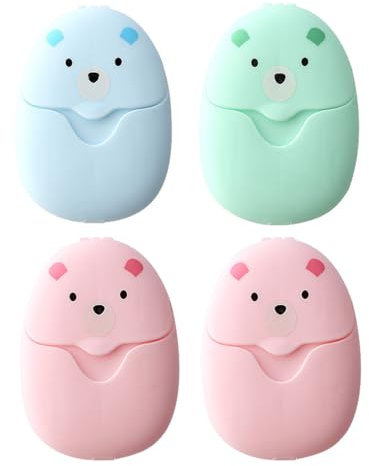 EIHI 4 Pezzi 200 Fogli di Sapone da Viaggio, Sapone in Fogli, Sapone in Fogli da Viaggio, Fogli di Sapone Portatili Carta da Viaggio da Campeggio USA E Getta Pulito E Igienico Quando Si Esce