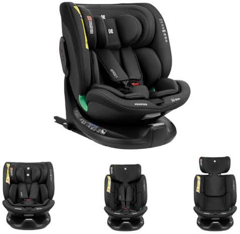 Kikkaboo Kindersitz i-Tour i-Size (40-150 cm) Gruppe 0+/1/2/3, Isofix, drehbar schwarz