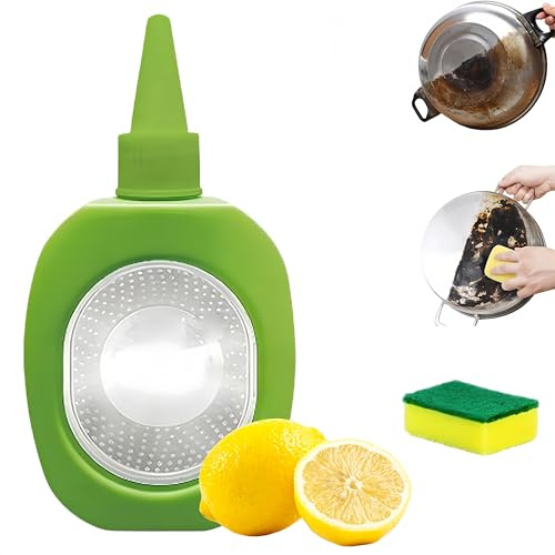 Détachant pour Fond de Casserole et Graisse, 120g Détachant Puissant pour Fonds de Casserole Brûlés, Pâte Nettoyante Multi-Surfaces pour Casseroles et Acier Inoxydable. (1Pièce)