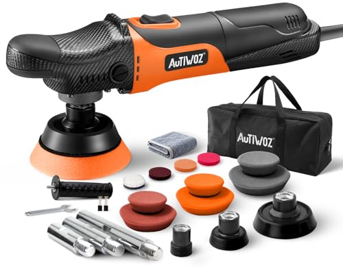 AUTIWOZ Mini Polisseuse Voiture Set, Petite Polisseuse Rotative 630W