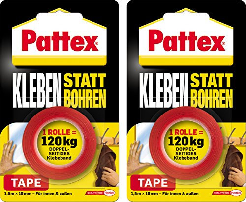Pattex Kleben statt Bohren/Kombi-Spar-Set (2 x Klebeband)