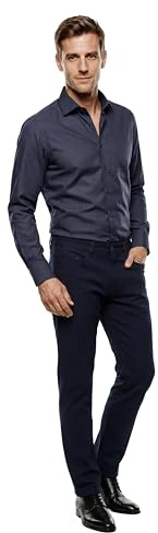 Marvelis modern passform skjorta långärmad chambray
