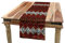 ABAKUHAUS afrikanisch Tischläufer, Wildlife Tierhaut, Esszimmer Küche Rechteckiger Dekorativer Tischläufer, 40 x 300 cm, Braun und Rot