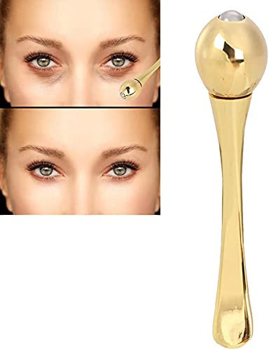 Cuchara de crema masajeador rodillo de ojos, cuchara de crema de ojos para círculo oscuro masajeador facial masajeador de ojos antiarrugas antienvejecimiento