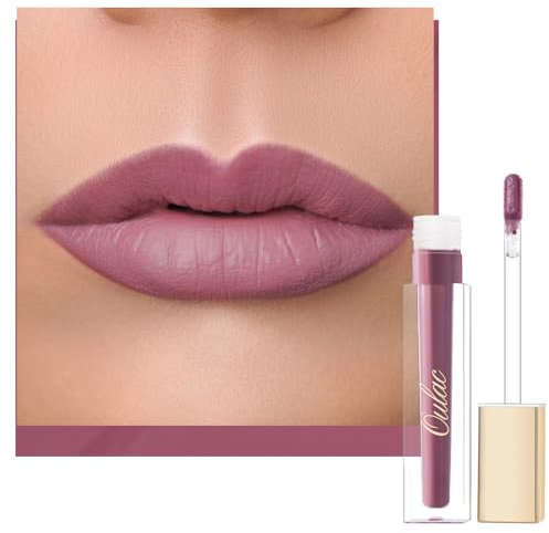 Oulac Flüssiger Matt Lippenstift, Mauve Pflaume Lippenstifte, Langanhaltend mit Kussechter, Intensiver Farbabgabe, präzisem Applikator, Mattem Finish, Vegan Clean Beauty 4,5 ml (M13)