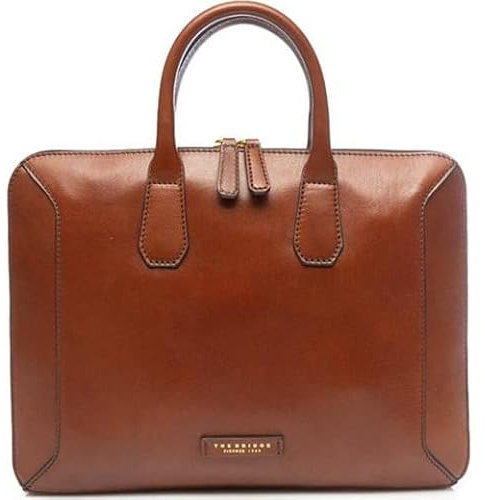 The Bridge Aktentasche Briefcase 2 Griffe Shopper Work Leder Herren Laptop-Tasche 37 x 27 x 2 cm Herren 46533901-braun