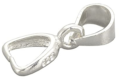 Perlin Bails Lot de 2 boucles de pendentif en argent sterling 925 12 mm