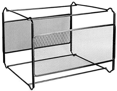 Abonda Archivos Colgantes, Papelera para Carpetas A4 Soporte Acero Inoxidable, Caja Almacenamiento Archivos tamaño Carta para Carpetas, artículos Diversos, revistas