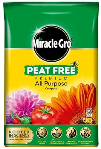 40L Peat-Free All-Purpose Compost – Multi-Purpose Gardening Soil for Indoor & Outdoor Plants