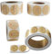 KUBDPQOR 4-Rollen Handmade Aufkleber, 2000 Stück Kraft Etiketten Aufkleber, 2.5cm Runder Aufkleber, Handmade mit Liebe Aufkleber, Backen-Etikett, für Flasche Handwerk Geschenkverpackung