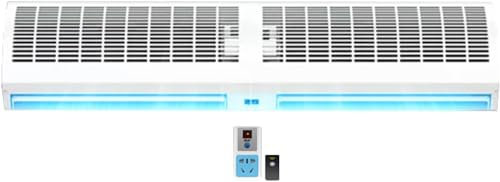 Luftvorhang, Wandventilator, weiß, mit Fernbedienung, hoher Luftstrom, geräuscharm, geeignet für den gewerblichen und privaten Gebrauch