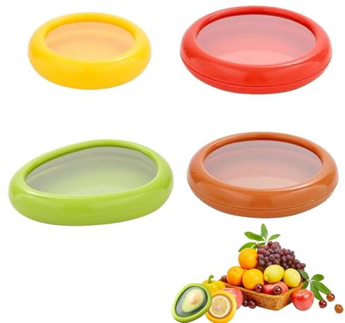 Fresh Fruit and Veg Storage Box - 4PCS Reusable Anti-Oxidation Container for Fridge