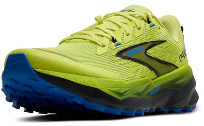 Brooks Homme Cascadia 19, Sunny Lime Black Blue, 44.5 EU