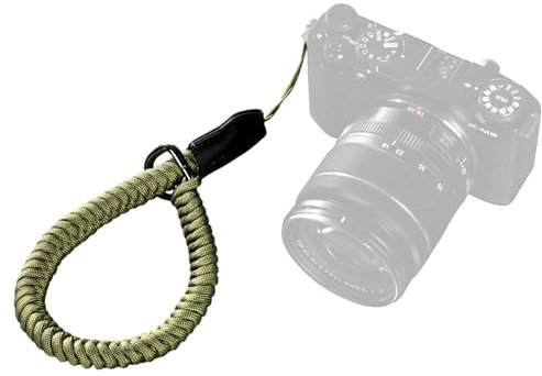 SMALLRIG Correa de Muñeca para Cámara, Correa de Mano Trenzada Universal para Cámara, Correa de Seguridad Ajustable Compatible con Cámaras DSLR o Sin Espejo, Verde - 5054