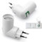 HENGBIRD 2 Stück E27 Lampenfassung 360° Einstellbar Lampenfassung mit Schalter, Eu-Stecker Adapter Steckdose für Glühbirne Wandlampe Sockeladapter, Küchenlampe Converter Adapter