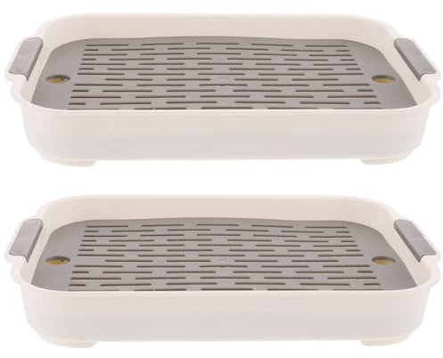 Happyyami 2stücke Kaninchen Toilettenschale Für Kleine Haustiere Abnehmbarer Hamster-toiletteneinsatz Kunststoff Für Meerschweinchen Und Zwergkaninchen Einfach Zu Reinigen Verwenden