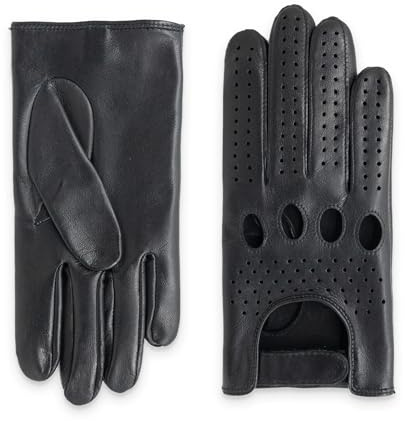 GLOVE STORY Gants Conduite Homme Cuir Agneau Noir Non Doublé | Élégance Intemporelle et Sensibilité Maximale | Accessoire Haut de Gamme pour Style Raffiné