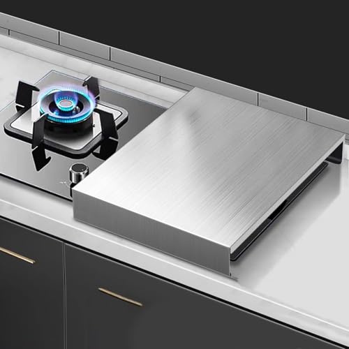Cubre Encimera Gas, Tapa Encimera Gas, Tabla de Fideos Para Cocina, Cubre Encimera, Expande el Espacio de la Cocina, Fácil de Limpiar(Metallic,32x50x9cm/12x20x3.5in)