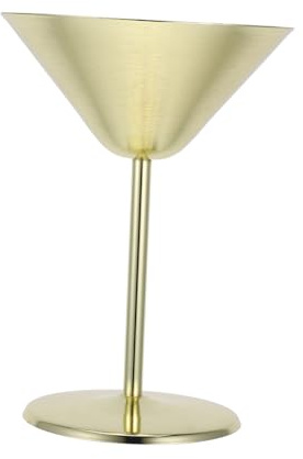 FUNNETOYU Martini in Acciaio con Finitura Raffinata Bicchiere Cocktail Infrangibile Design Innovativo per Feste e Uso Quotidiano e Durevole