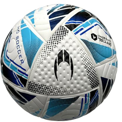 HO Soccer Premium, Talla 4, Azul/Blanco, Balón de Fútbol de Rendimiento Profesional
