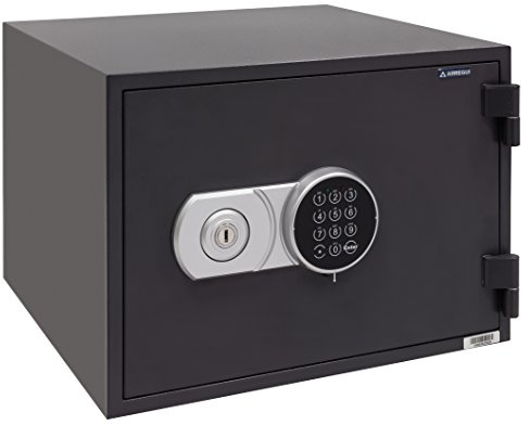 Arregui Resist 41240 Caja fuerte de sobreponer ignífuga certificada LFS60P, muy alta seguridad, apertura electrónica y llave, 51 x 45 x 43 cm, 41 L
