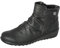 Cushion Walk EEE Wide Fitting Women's Black Low Wedge Ankle Boots with Zip Fastening